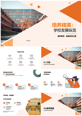 精英学校综合评价优质教学素质协作设施PPT模板