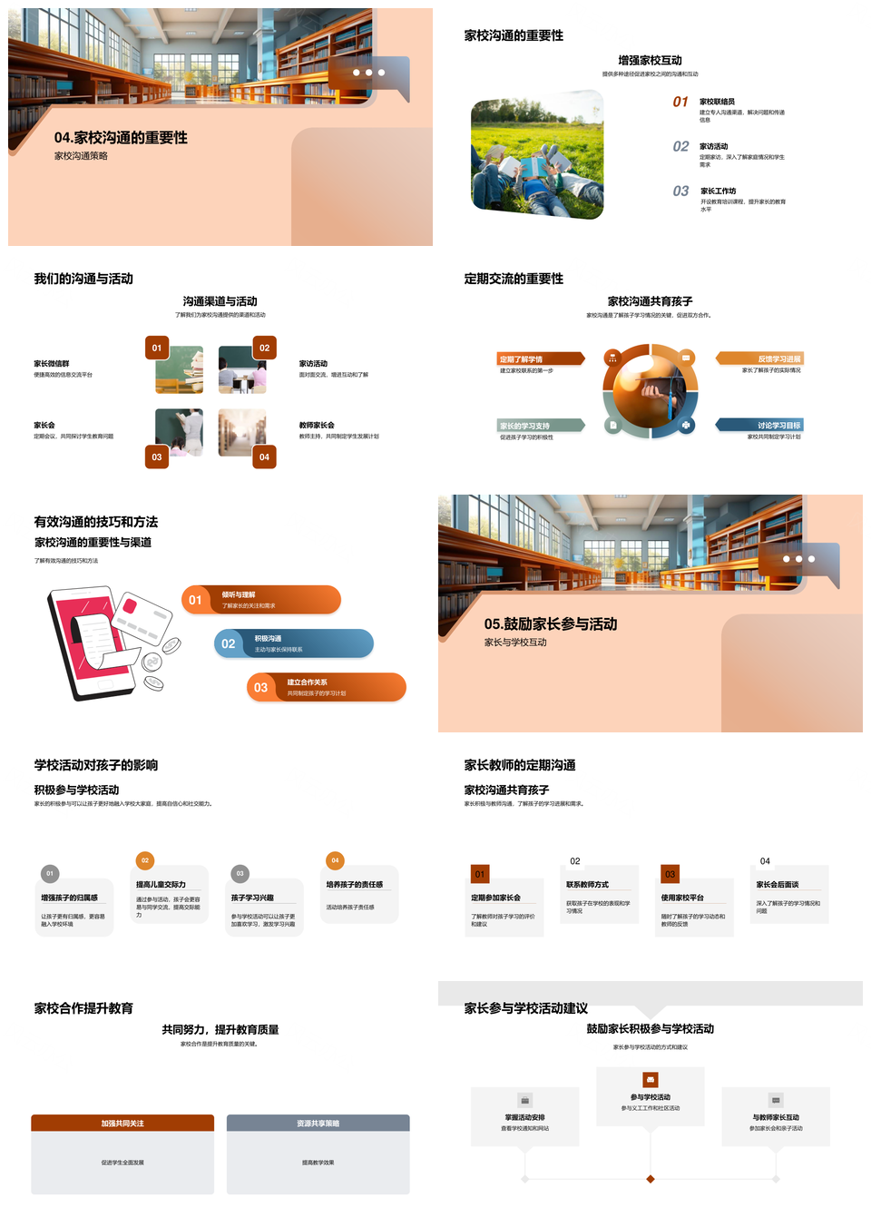 家校共育优质教育新纪元合作策略PPT模板
