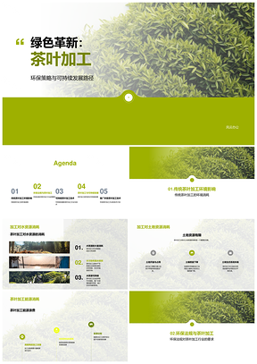 环保可持续茶叶加工低环境消耗PPT模板