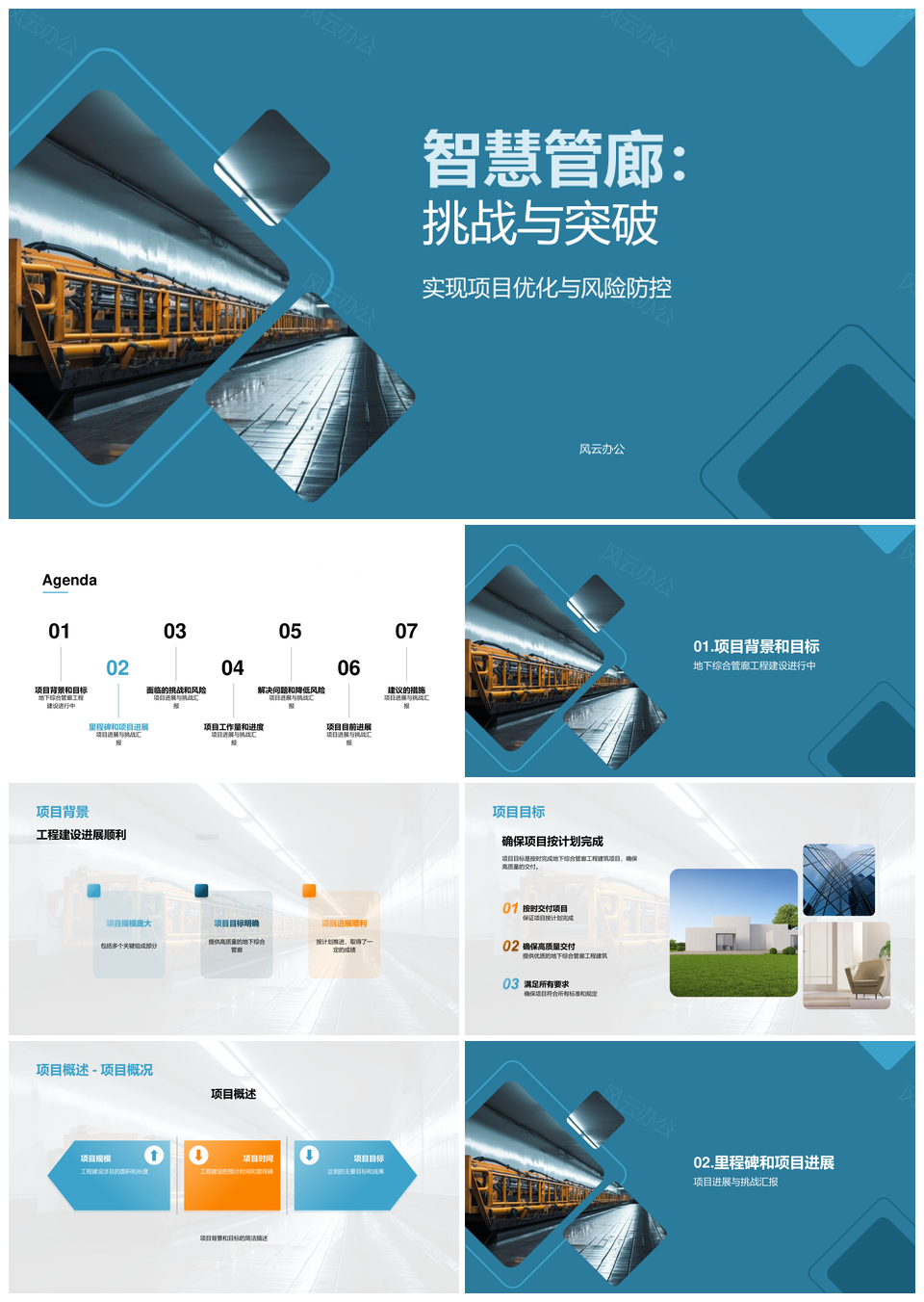 智慧管廊项目进展与供应链人力预算挑战突破PPT模板