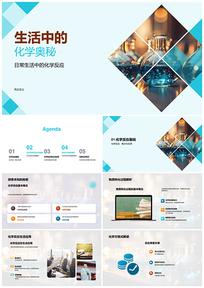 生活中的化学反应与物质转化PPT模板