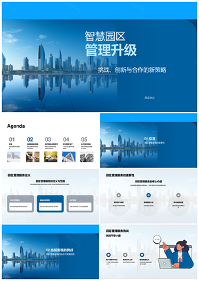 智慧园区管理升级挑战机遇与智能城市PPT模板