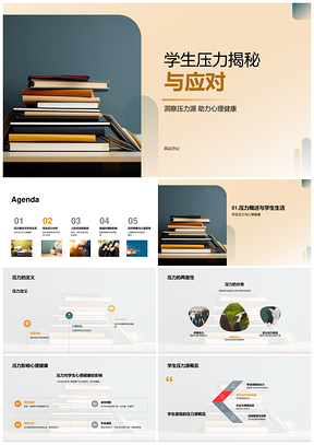 学生学业升学作业人际压力心理应对PPT模板