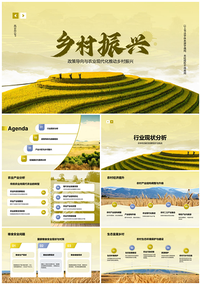 乡村振兴农业现代化生态产业可持续发展PPT模板