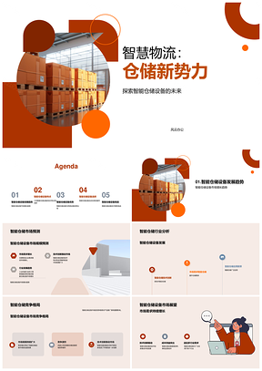 智能仓储设备技术应用趋势与市场增长PPT模板