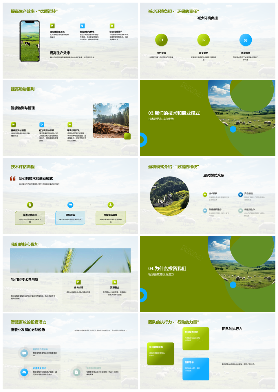 智慧畜牧科技创投助力高效减负PPT模板