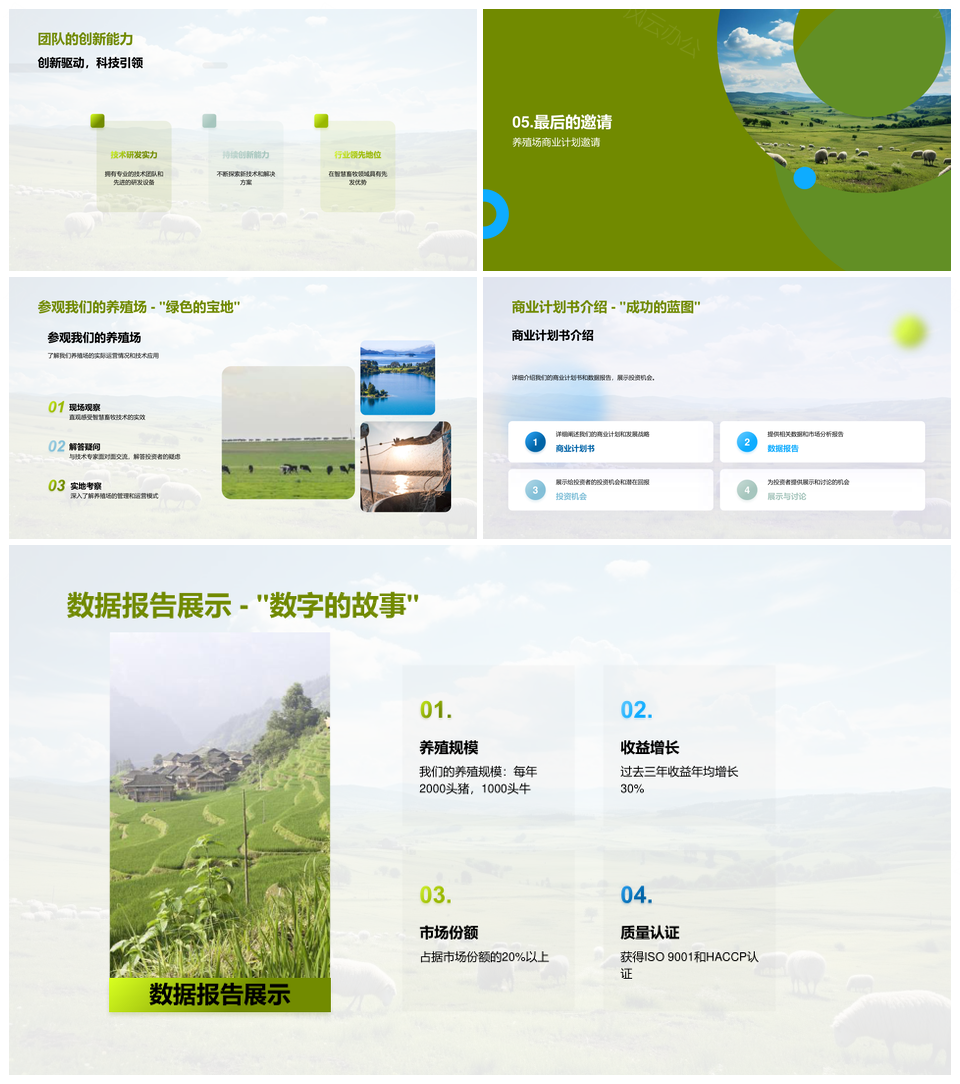 智慧畜牧科技创投助力高效减负PPT模板