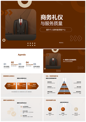 新员工商务礼仪培训规范服务素养客户心PPT模板