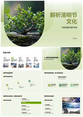 清明节文化历史发展现代传承习俗影响PPT模板