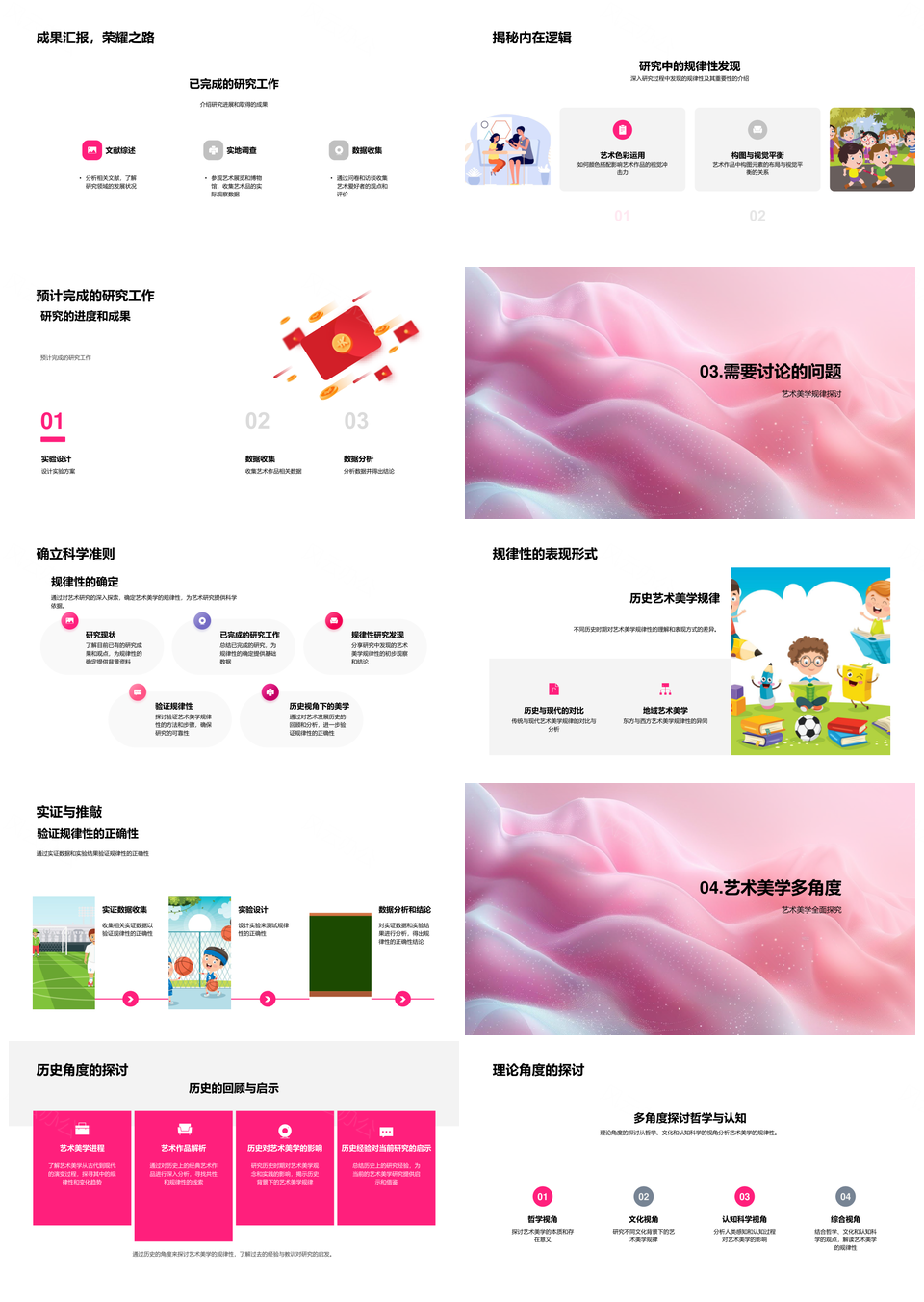 艺术美学历史现状与实践规律研究PPT模板