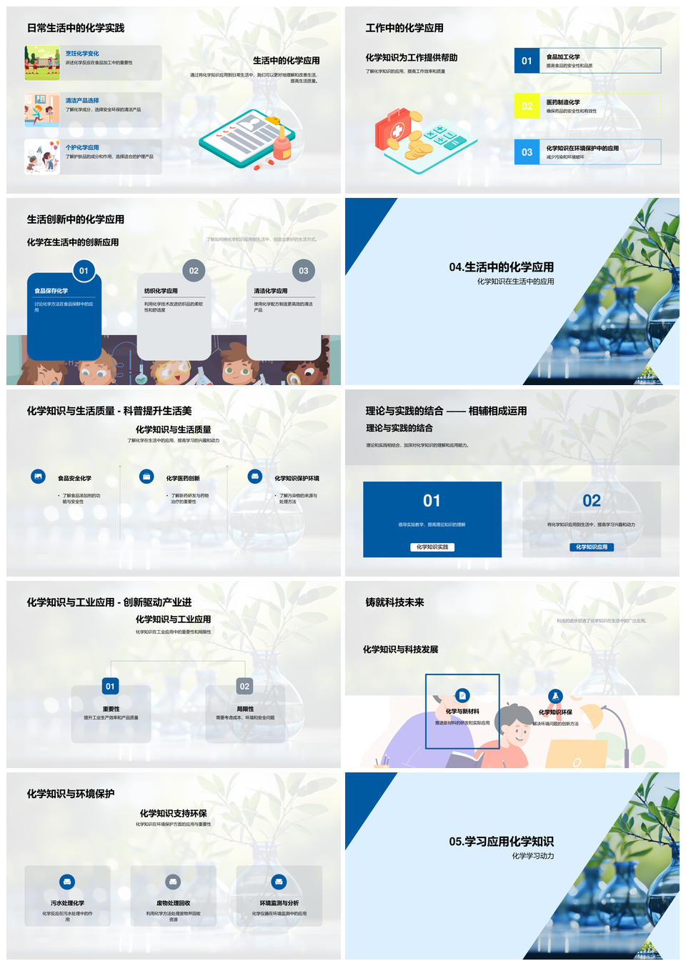 生活化学知用与能源材料实践PPT模板