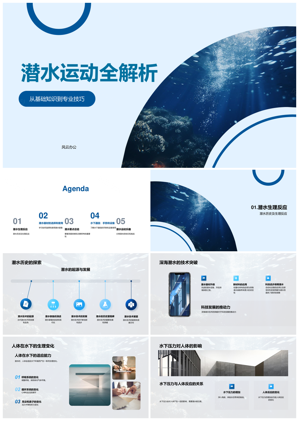 2025潜水运动历史装备技巧生理压力解析PPT模板