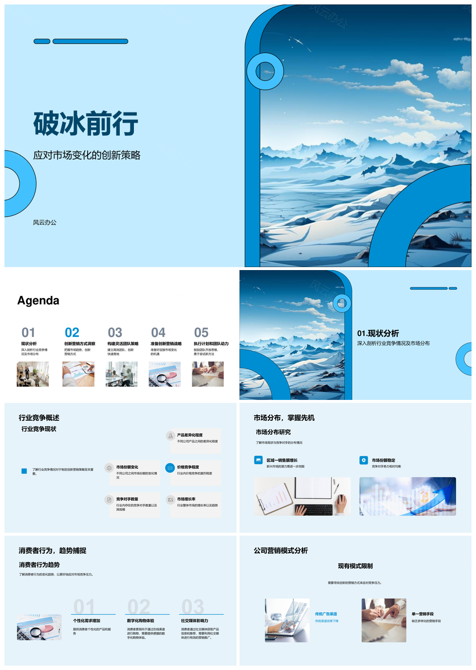 破冰市场创新营销数字化团队敏捷应变趋势PPT模板