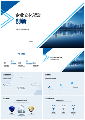 企业文化历史驱动创新投资价值PPT模板