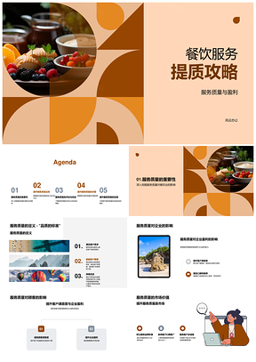 餐饮服务提质攻略提升盈利客户满意度PPT模板