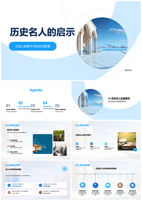 历史名人智慧贡献社会启示PPT模板