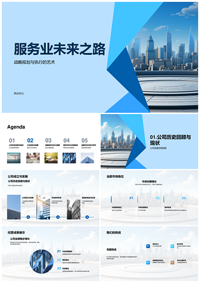 服务业战略科技竞争消费风险满意未来城市PPT模板