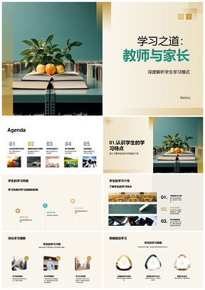 教师家长解析学生学习模式习惯兴趣障碍之道PPT模板