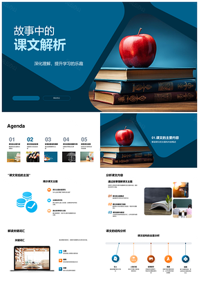 故事课文深解趣学开启书乐PPT模板