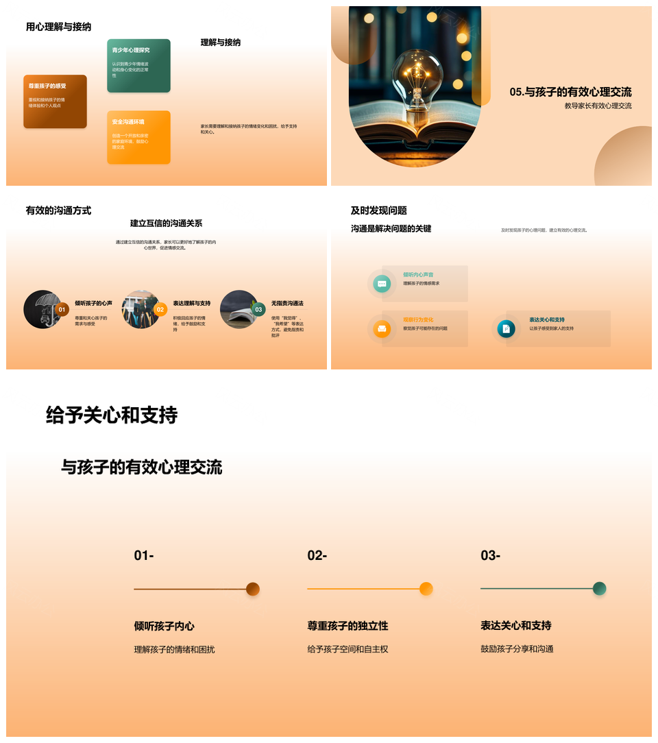 家校携手预防青少年抑郁症守护心理健康PPT模板