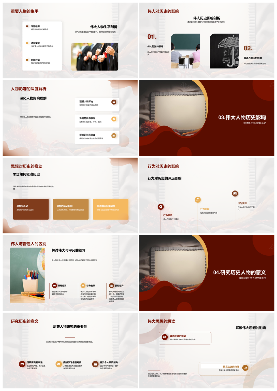 伟人历史贡献与影响力解析PPT模板