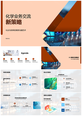 2025化学生物医疗商务礼仪案例时间管理PPT模板