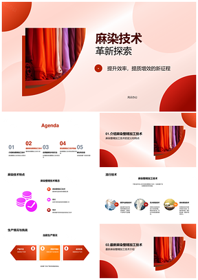 麻染整精加工技术革新与纺织机械发展PPT模板