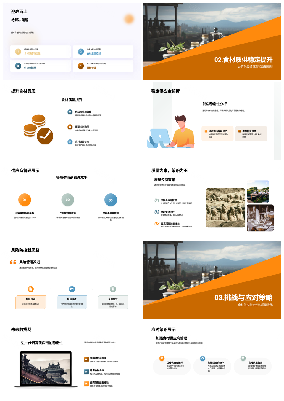 餐饮供应链管理提升食材质量与供应稳定PPT模板