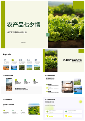 七夕农产品营养菜系创新营销策划PPT模板