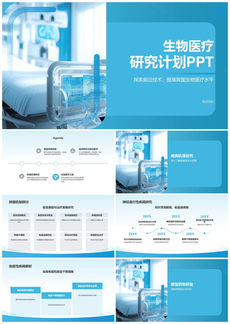 生物医疗电子器械加护病房研究方案PPT模板