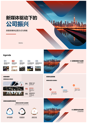 新媒体驱动公司振兴策略与品牌用户发展PPT模板