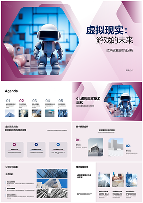 虚拟现实游戏技术市场投资设计需求PPT模板