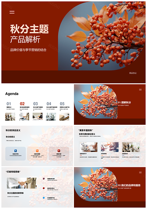 秋分主题产品品牌价值与季节营销解析PPT模板