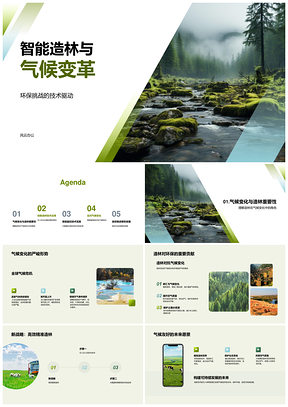 智能造林技术驱动应对气候变革PPT模板