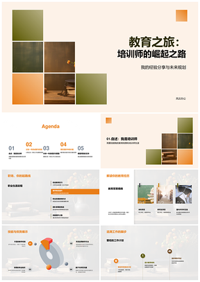 教育之旅培训师成长经验技能教学管理PPT模板