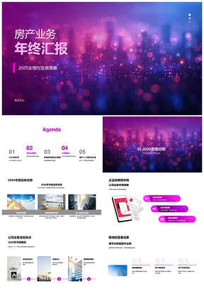 2025房产年报策略调整布局转型成果业绩挑战创新PPT模板