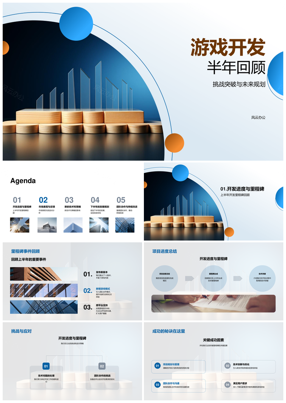 游戏开发半年挑战突破新技术策略规划PPT模板