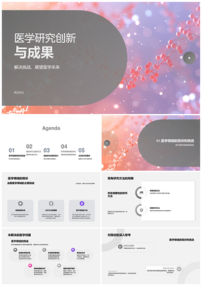 医学研究创新挑战方法成果科学实践意义PPT模板