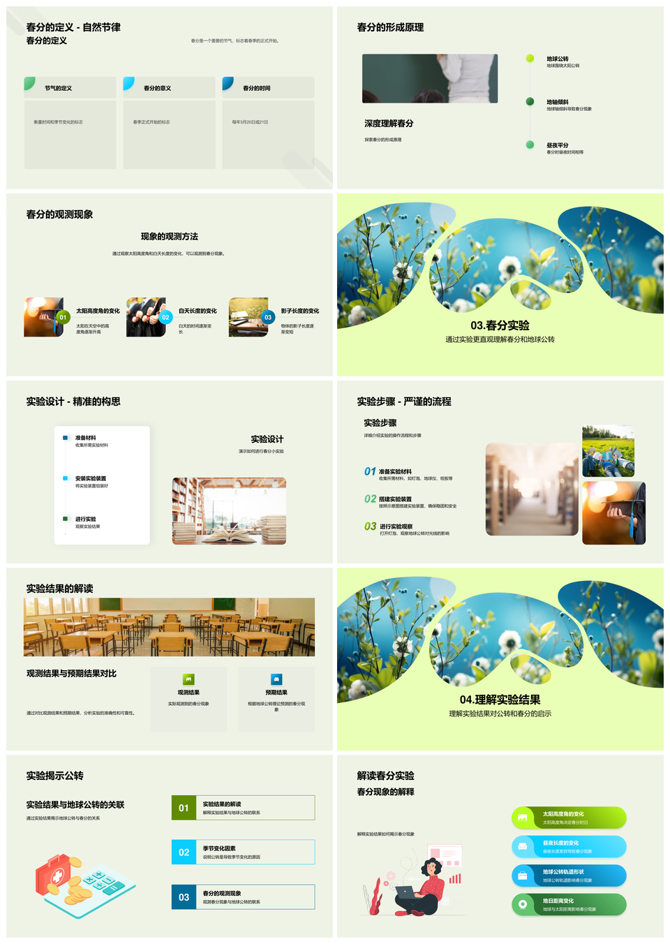 春分地球公转实验揭示季节变化PPT模板