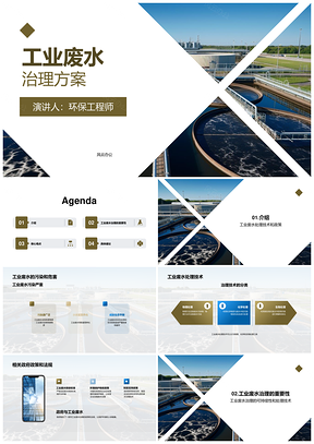 工业废水污染危害治理技术方案环保工程师法规政策PPT模板