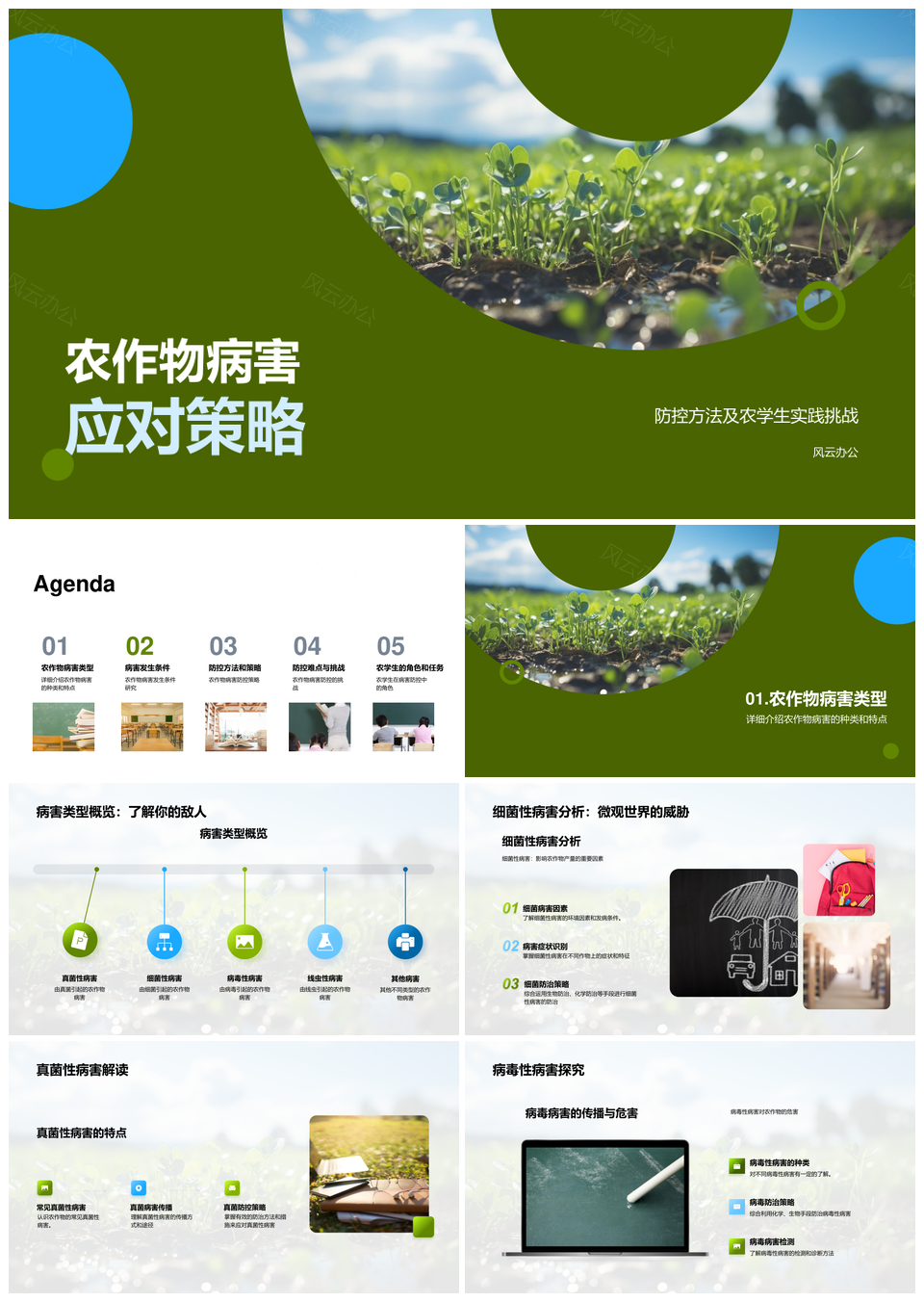 农作物病害防控方法及新型技术实践挑战PPT模板