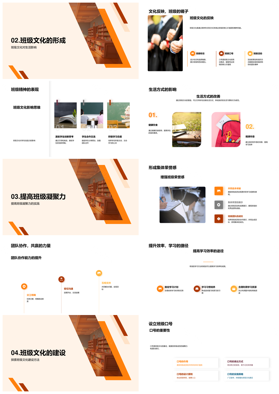 初三共建活力班级文化凝聚协作教育活动PPT模板