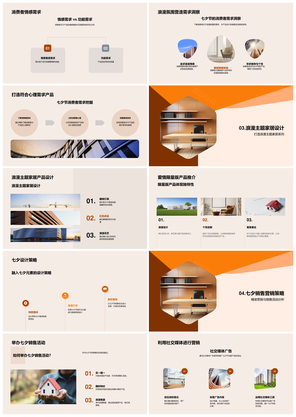 七夕家居消费心理与浪漫主题营销探析PPT模板