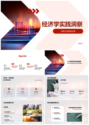 经济学社会实践幻想公司应用报告PPT模板