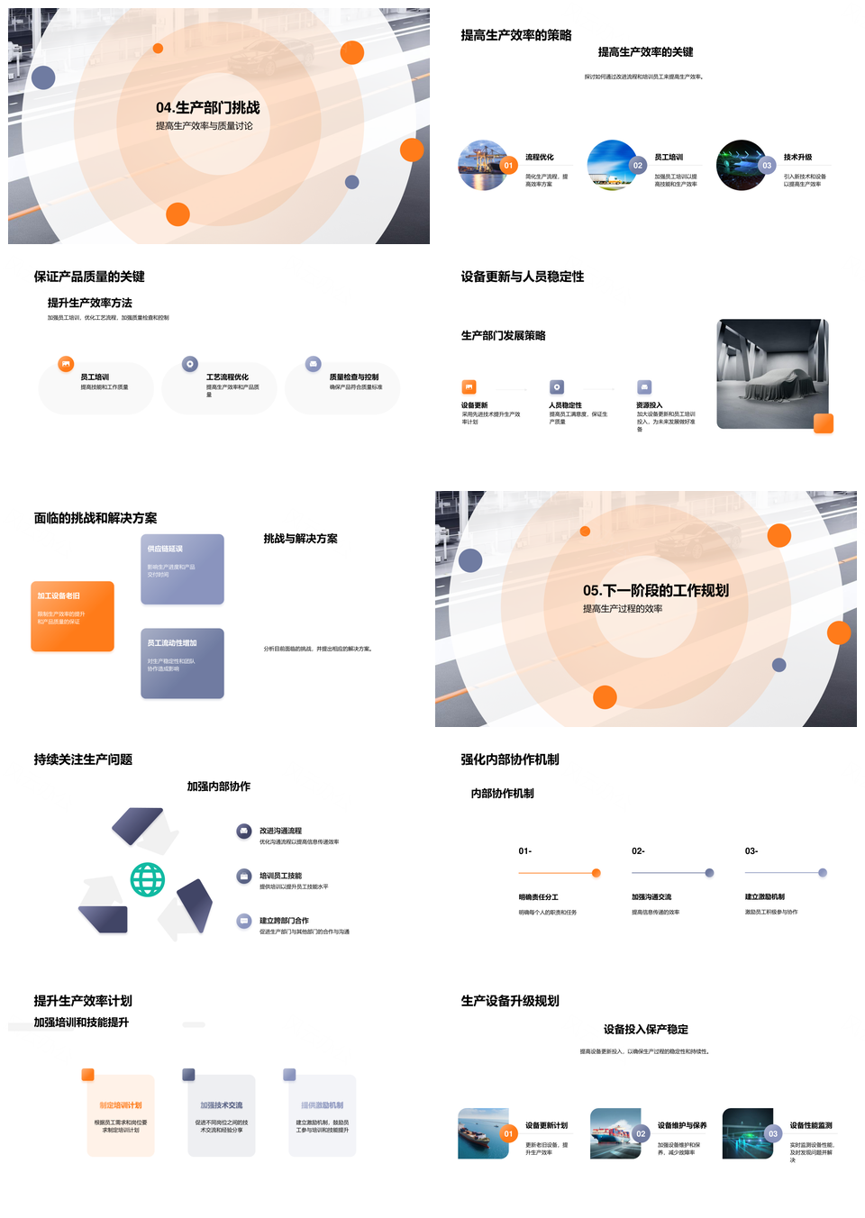 汽车生产高效提质设备升级驱动未来PPT模板