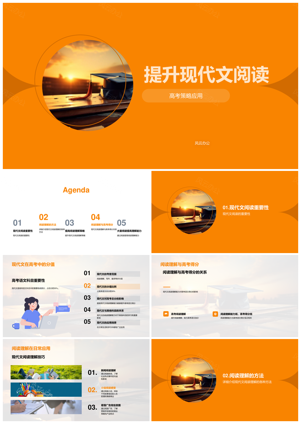 高中现代文阅读高考策略课程设计PPT模板