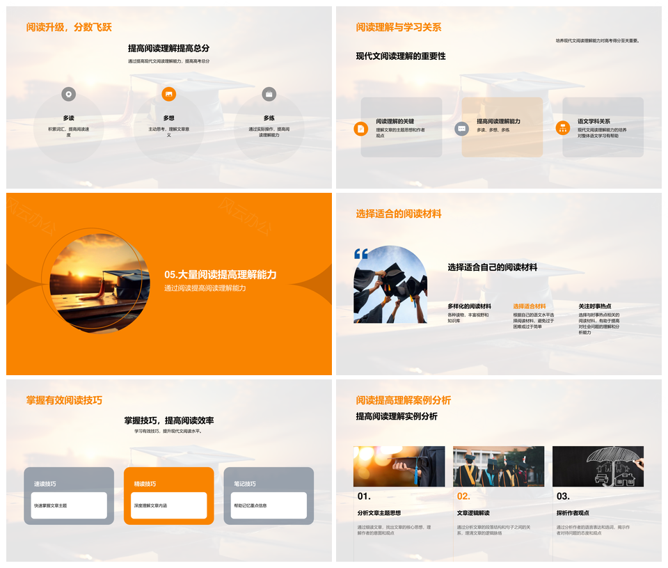 高中现代文阅读高考策略课程设计PPT模板