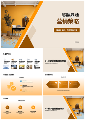 服装品牌营销策略市场定位目标受众数字社交媒体竞争PPT模板