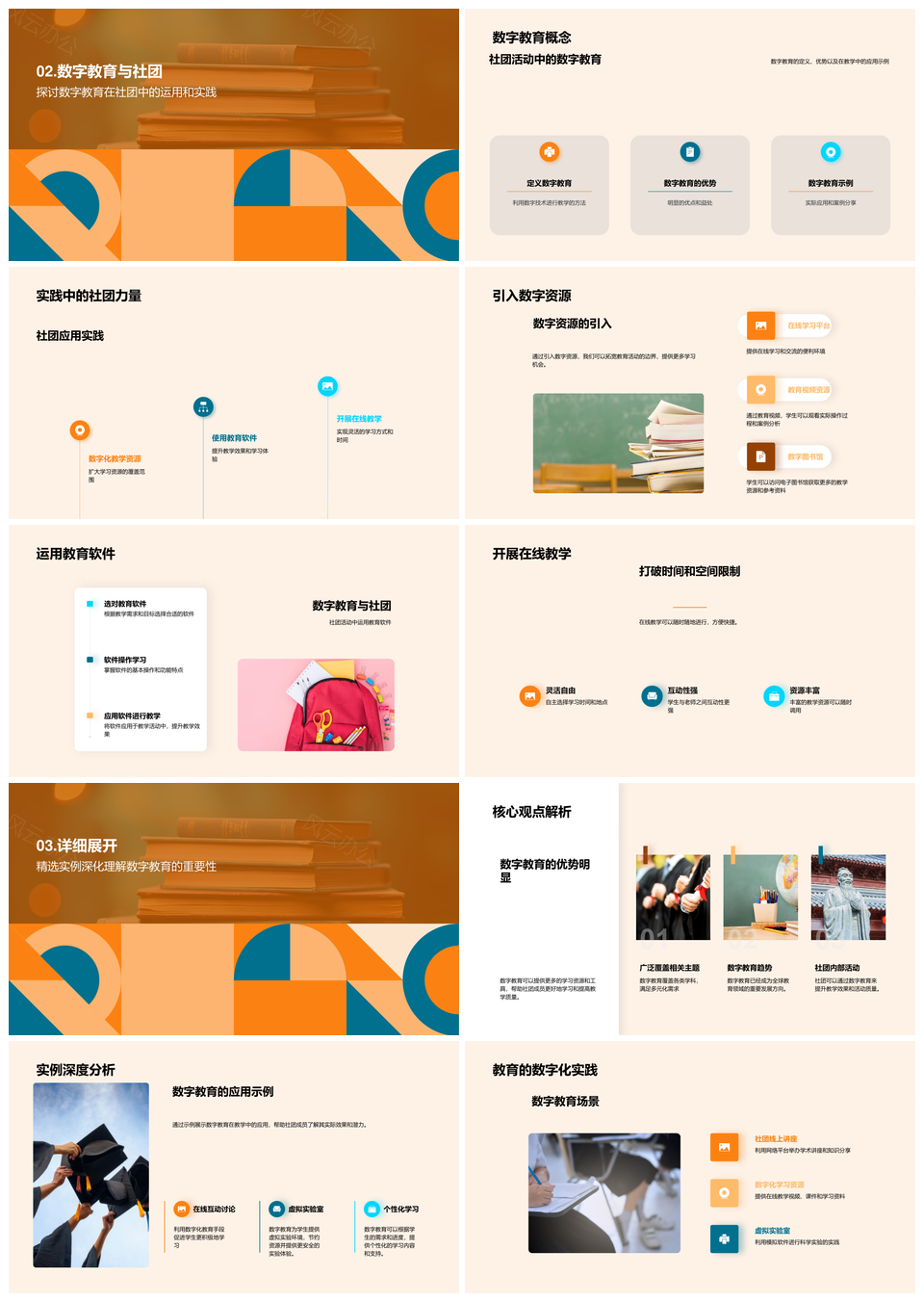 数字教育社团教学应用与教师培训软件探索PPT模板
