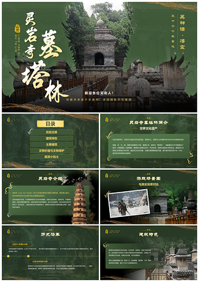 济南灵岩寺黑神话悟空墓塔林历史文化保护教育PPT模板